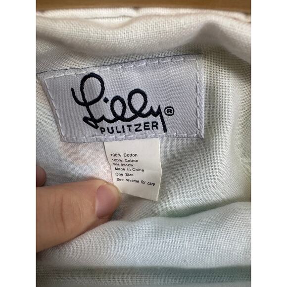 2 in 1 Vintage Lilly Pulitzer Reversible Bermuda Bag Wood Handle Purse - Picture 8 of 15